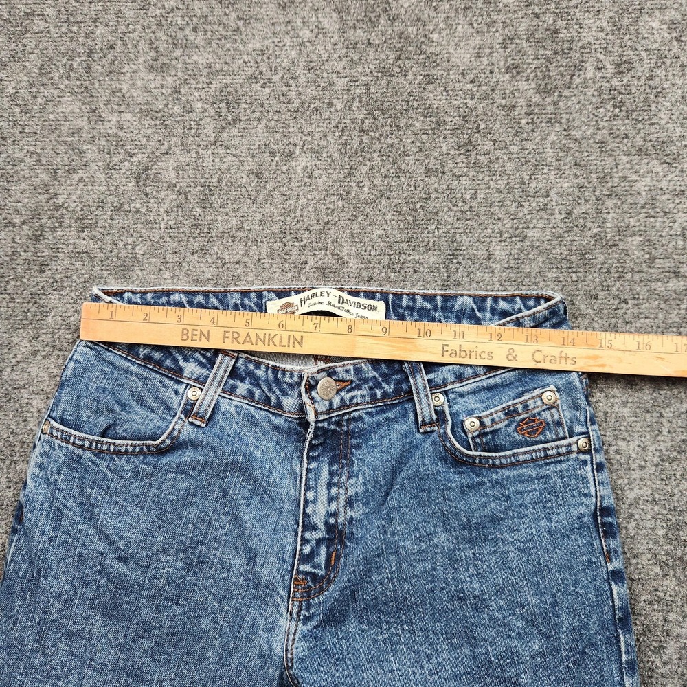 Vintage Harley-Davidson Jeans Womens 8 Medium Wash Mid Rise Bootcut Denim 90s - Picture 5 of 9